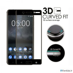 محافظ صفحه نمایش شیشه ای با پوشش کامل صفحه نمایش 3D Glass برای گوشی Nokia 3