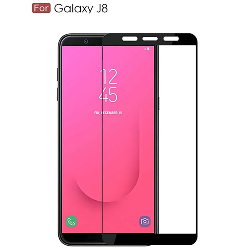 محافظ صفحه نمایش شیشه ای با پوشش کامل Glass Full Cover Samsung Galaxy J8