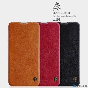 کیف چرمی نیلکین سامسونگ Nillkin Qin Leather Case Galaxy A8s