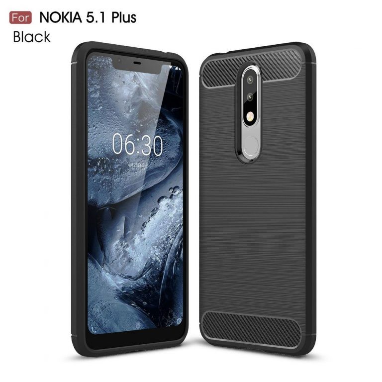 قاب محافظ ژله ای نوکیا Carbon Fibre Case Nokia 5.1 Plus / X5