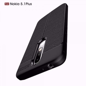 قاب ژله ای طرح چرم Auto Focus Jelly Case Nokia 5.1 Plus / X5