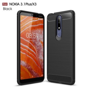 قاب محافظ ژله ای نوکیا Carbon Fibre Case Nokia 3.1 Plus / Nokia X3