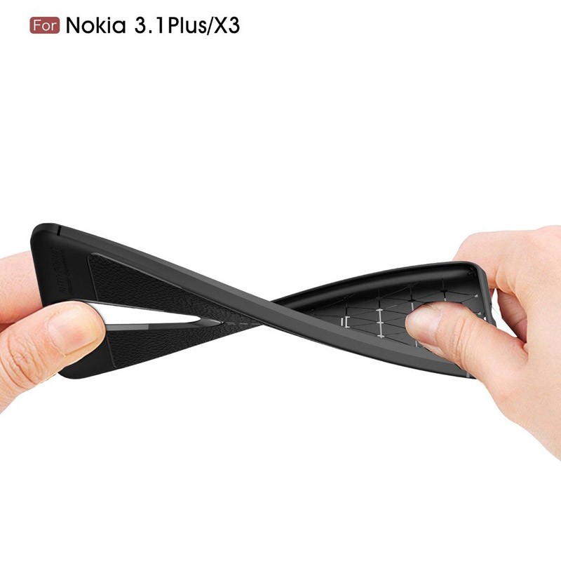 قاب ژله ای طرح چرم Auto Focus Jelly Case Nokia 3.1 Plus Nokia X3