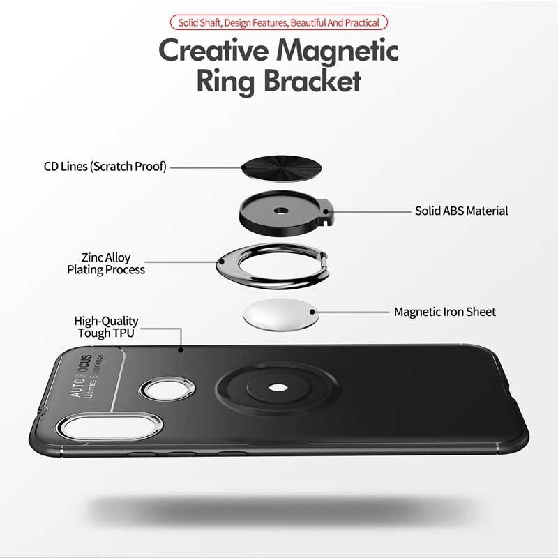قاب ژله ای طرح چرم انگشتی شیائومی Becation A.F Magnetic Ring For Xiaomi Mi 8 SE