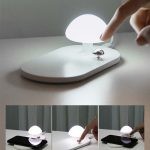 شارژر بی سیم و چراغ خواب Baseus WXMGD-02 Mushroom 10W Qi Wireless Charger Pad Desk Lamp Night Light