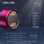 شارژر فندکی فست شارژ بیسوس Baseus BS-C20A 45W Quick Charge 4.0 3.0 USB Car Charger
