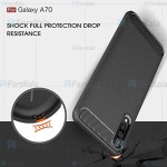 قاب محافظ ژله ای سامسونگ Fiber Carbon Rugged Armor Case For Samsung Galaxy A70
