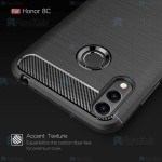 قاب محافظ ژله ای هواوی Fiber Carbon Rugged Armor Case For Huawei Honor 8C