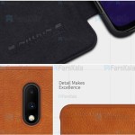 کیف محافظ چرمی نیلکین وان پلاس Nillkin Qin Case For OnePlus 7