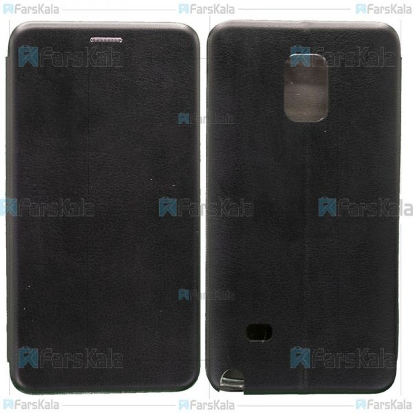 کیف محافظ چرمی سامسونگ Leather Standing Magnetic Cover For Samsung Galaxy Note 4