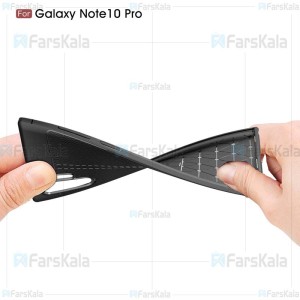 قاب ژله ای طرح چرم سامسونگ Auto Focus Jelly Case For Samsung Galaxy Note 10 Plus