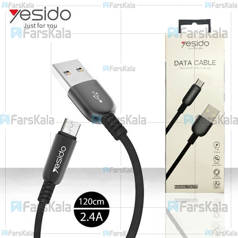 کابل میکرو یو اس بی یسیدو با توان 2.4 آمپر Yesido CA-25 Micro USB Cable