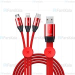 Baseus Car Co-sharing 1m 3.5A 3 in 1 USB to USB-C / Type-C + 8Pin + Micro USB Data Syn Charging Cable