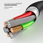 کابل لایتنینگ رقص نور یوسامز Usams U16 Volume Control Led Lightning Cable 1m