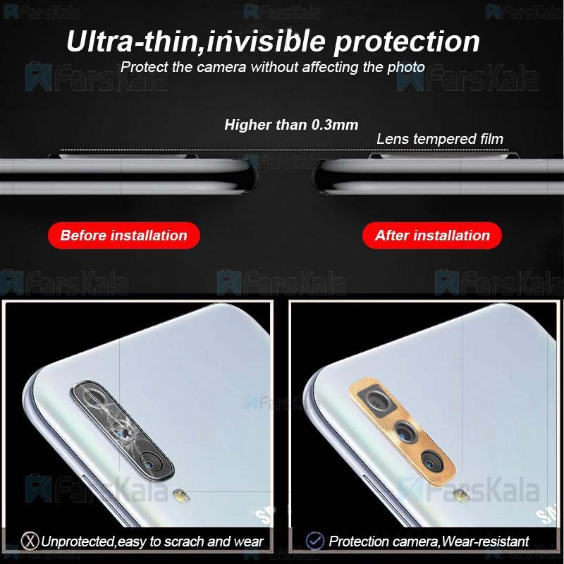 محافظ لنز فلزی دوربین موبایل سامسونگ Alloy Lens Cap Protector For Samsung Galaxy A50
