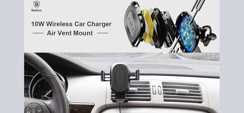 پایه نگهدارنده و شارژر وایرلس بیسوس Baseus Car Wireless Charger WXYL-01