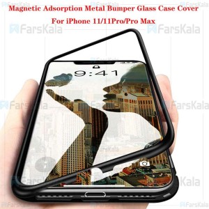قاب محافظ مگنتی اپل Glass Magnetic 360 Case Apple iPhone 11