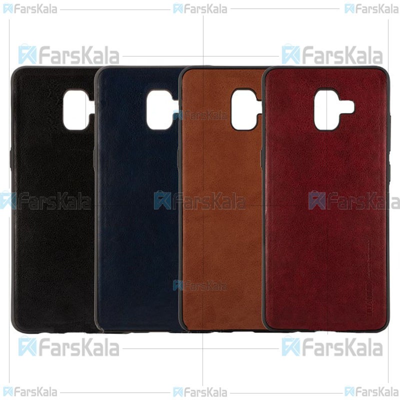 قاب طرح چرم هوانمین سامسونگ Huanmin Leather Case Samsung Galaxy J6 PLUS