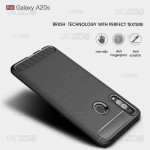 قاب محافظ ژله ای سامسونگ Fiber Carbon Rugged Armor Case For Samsung Galaxy A20s