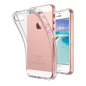 قاب محافظ ژله ای کپسول دار 5 گرمی اپل Clear Tpu Air Rubber Jelly Case For Apple iphone 5 & 5S