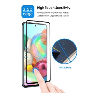 محافظ صفحه نمایش تمام چسب با پوشش کامل سامسونگ Full Glass Screen Protector For Samsung Galaxy A71