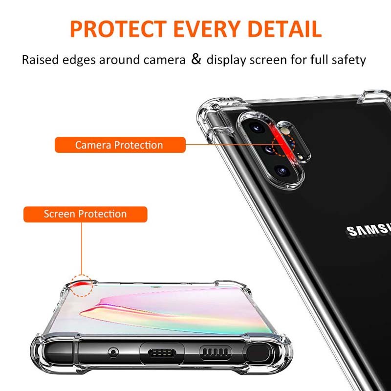 قاب محافظ ژله ای کپسول دار 5 گرمی سامسونگ Clear Tpu Air Rubber Jelly Case For Samsung Galaxy Note 10 Plus