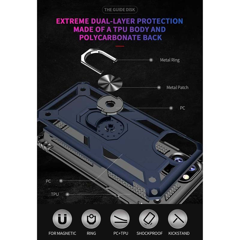 قاب محافظ انگشتی اپل Ring Rugged Hybrid Armor 360 Case Apple iPhone 11 Pro Max