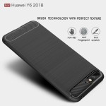 قاب محافظ ژله ای هواوی Fiber Carbon Rugged Armor Case For Huawei Y6 Prime 2018
