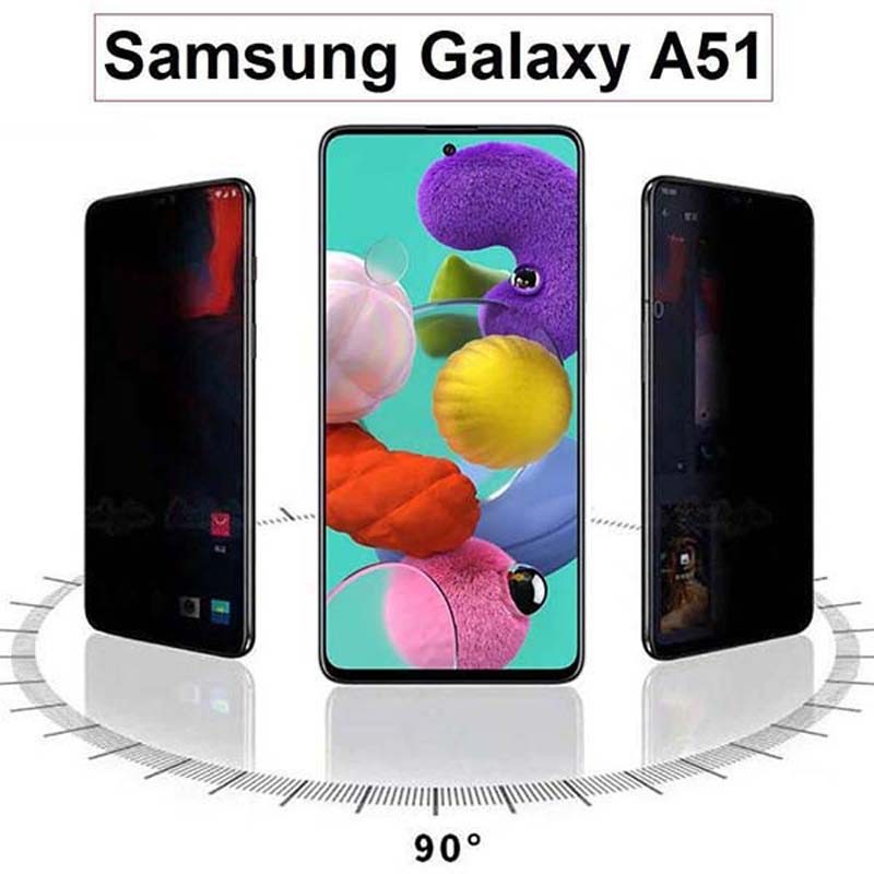 محافظ صفحه نمایش حریم شخصی تمام چسب با پوشش کامل سامسونگ Privacy Full Screen Protector For Samsung Galaxy A51