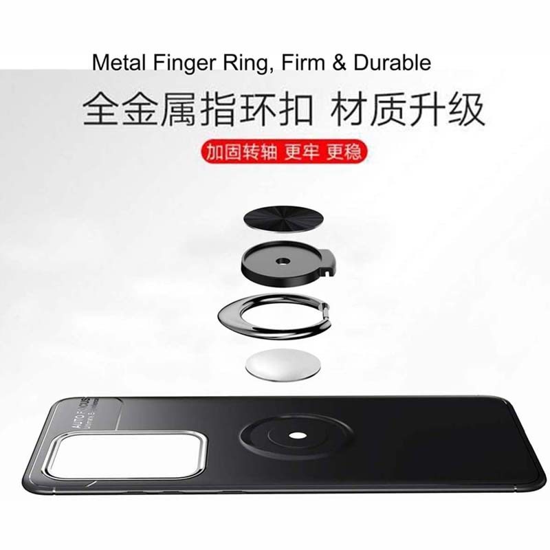 قاب ژله ای طرح چرم انگشتی سامسونگ Becation A.F Magnetic Ring For Samsung Galaxy S20 Ultra