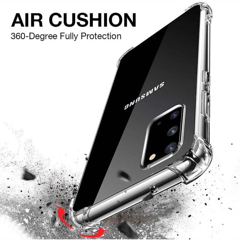 قاب محافظ ژله ای کپسول دار 5 گرمی سامسونگ Clear Tpu Air Rubber Jelly Case For Samsung Galaxy S20