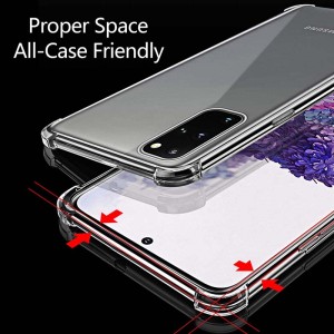 قاب محافظ ژله ای کپسول دار 5 گرمی سامسونگ Clear Tpu Air Rubber Jelly Case For Samsung Galaxy S20 Plus