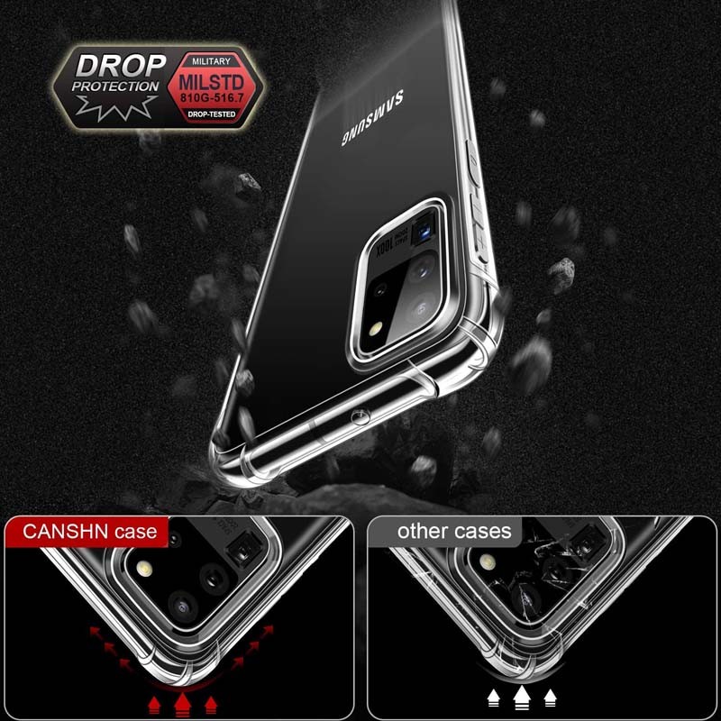 قاب محافظ ژله ای کپسول دار 5 گرمی سامسونگ Clear Tpu Air Rubber Jelly Case For Samsung Galaxy S20 Ultra