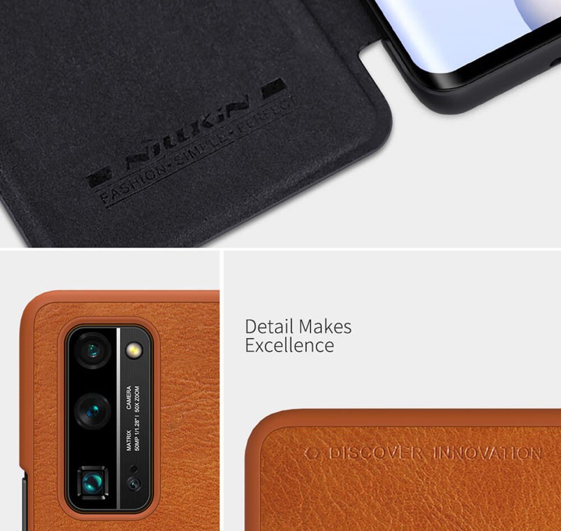 کیف محافظ چرمی نیلکین هواوی Nillkin Qin Leather Case For Huawei Honor 30 Pro / Honor 30 Pro Plus