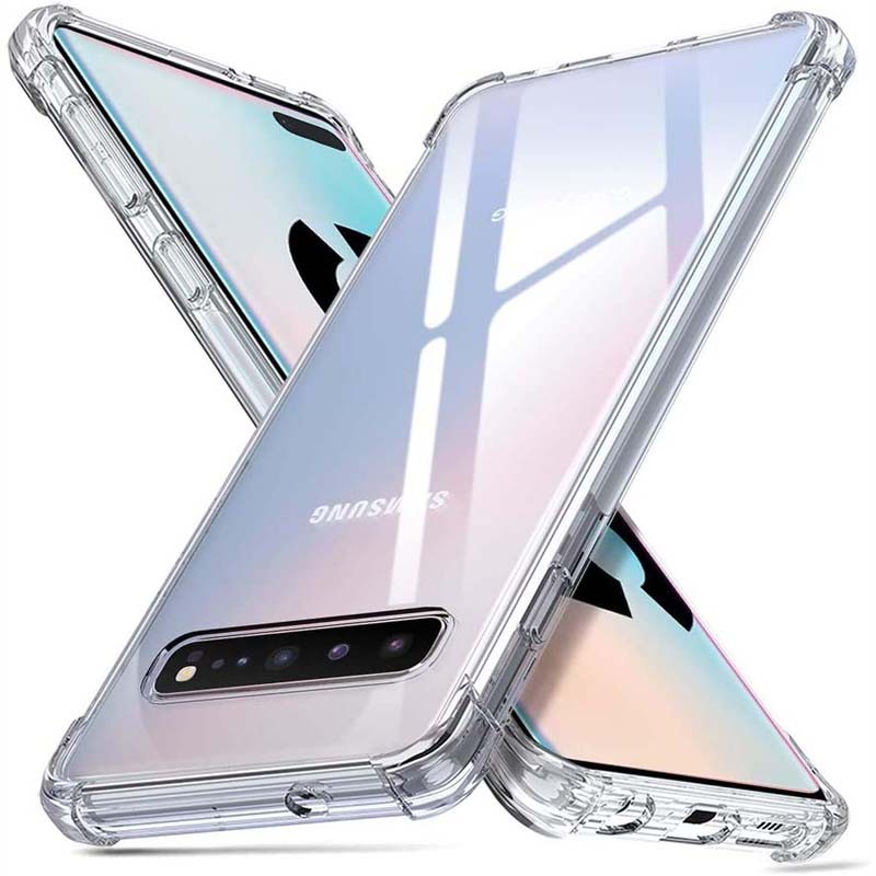 قاب محافظ ژله ای کپسول دار 5 گرمی سامسونگ Clear Tpu Air Rubber Jelly Case For Samsung Galaxy S10 5G