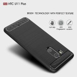 قاب محافظ ژله ای اچ تی سی Fiber Carbon Rugged Armor Case For Glass Screen Protector HTC U11 Plus