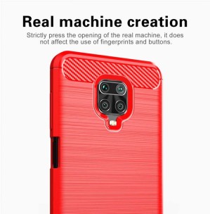 قاب محافظ ژله ای شیائومی Fiber Carbon Rugged Armor Case For Xiaomi Redmi Note 9 Pro Note 9 Pro Max Note 9S