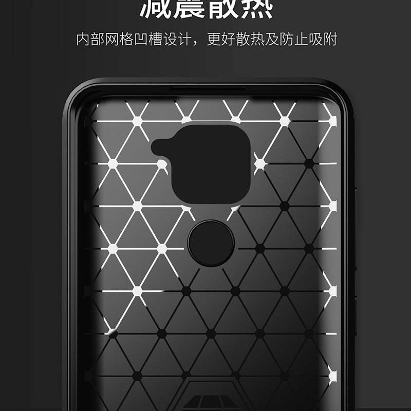 قاب محافظ ژله ای شیائومی Fiber Carbon Rugged Armor Case For Xiaomi Redmi Note 9 Redmi 10X 4G