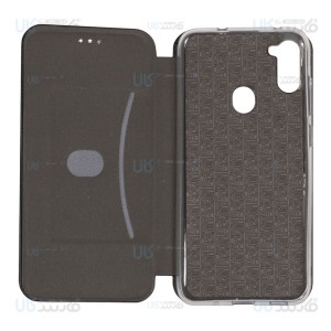 کیف محافظ چرمی سامسونگ Leather Standing Magnetic Cover For Samsung Galaxy A11