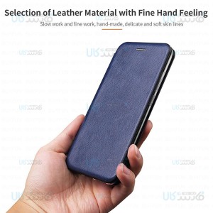 کیف محافظ چرمی سامسونگ Leather Standing Magnetic Cover For Samsung Galaxy A21s