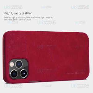 کیف محافظ چرمی نیلکین اپل Nillkin Qin Case For Apple iPhone 12 Pro / iPhone 12 Max