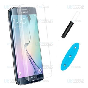 محافظ صفحه شیشه ای تمام صفحه و خمیده یو وی سامسونگ UV Full Glass Screen Protector Samsung Galaxy S6 edge
