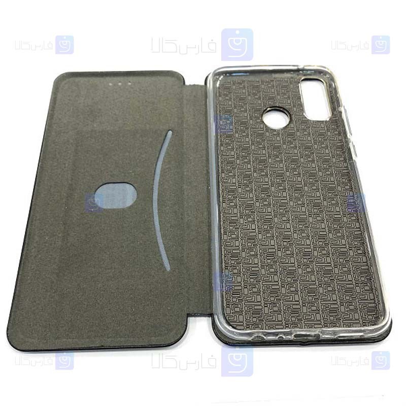 کیف محافظ چرمی هواوی Leather Standing Magnetic Cover For Huawei Y8s 2020