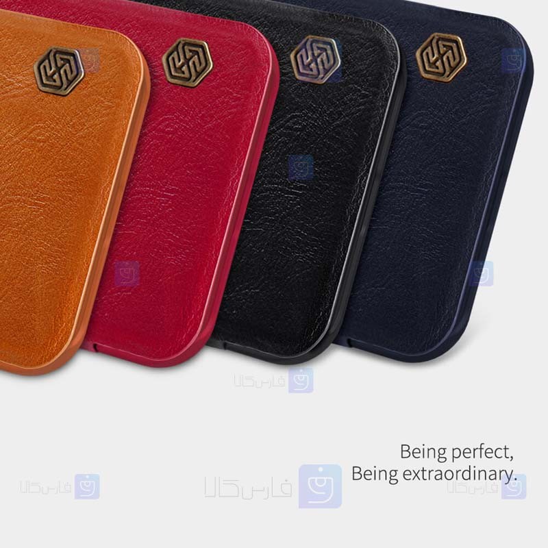 کیف محافظ چرمی نیلکین اپل Nillkin Qin Case For Apple iPhone 12 mini