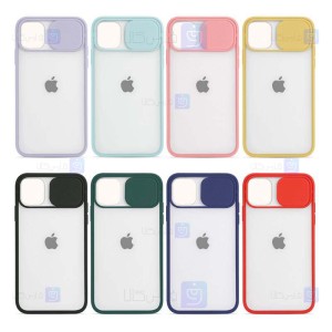 قاب محافظ مات با محافظ لنز آیفون Transparent Hybrid Matte Cam Protector Case for Apple iPhone 12 mini