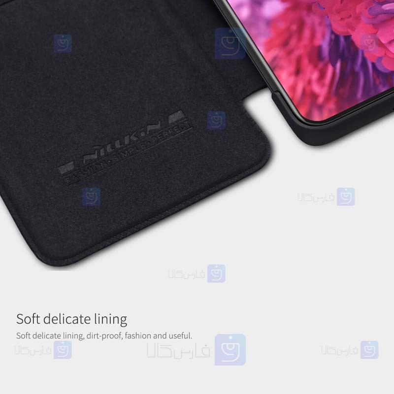 کیف محافظ چرمی نیلکین سامسونگ Nillkin Qin Case For Samsung Galaxy S21 Ultra
