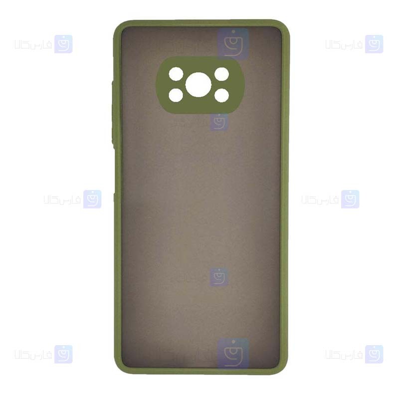 قاب محافظ مات با محافظ لنز شیائومی Transparent Hybrid Case Xiaomi Poco X3 NFC