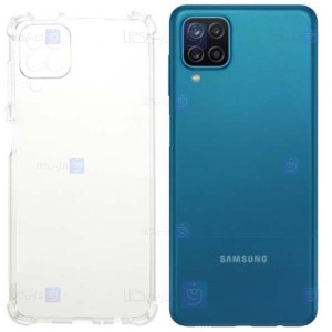 قاب محافظ ژله ای کپسول دار با محافظ لنز سامسونگ Clear Jelly Air Rubber Case With lens Protector For Samsung Galaxy A12