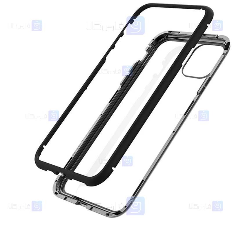 قاب محافظ مگنتی اپل Glass Magnetic 360 Case Apple iPhone 12 Pro