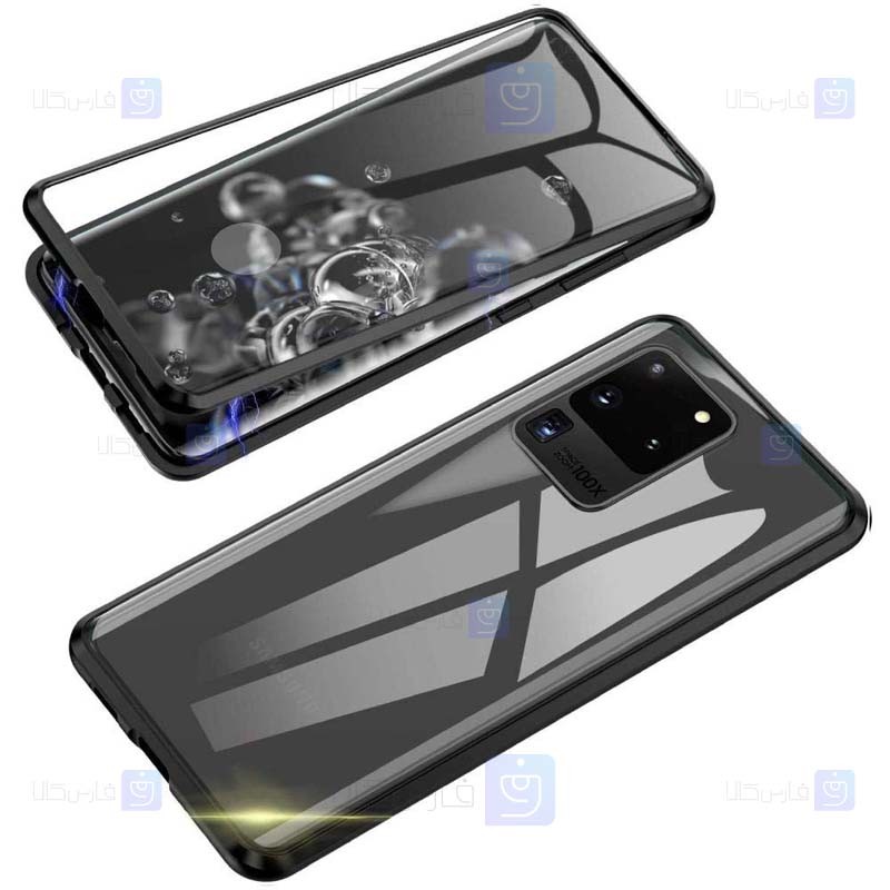 قاب محافظ مگنتی سامسونگ Glass Magnetic 360 Case Samsung Galaxy S20 Ultra